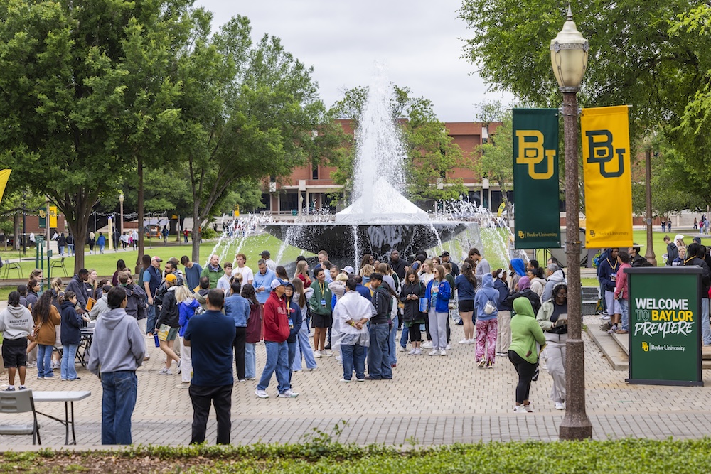 Families attend a Baylor Premiere event