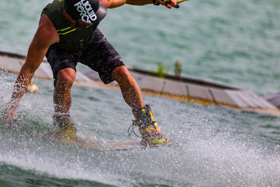 Stock photo of a wakeboarder